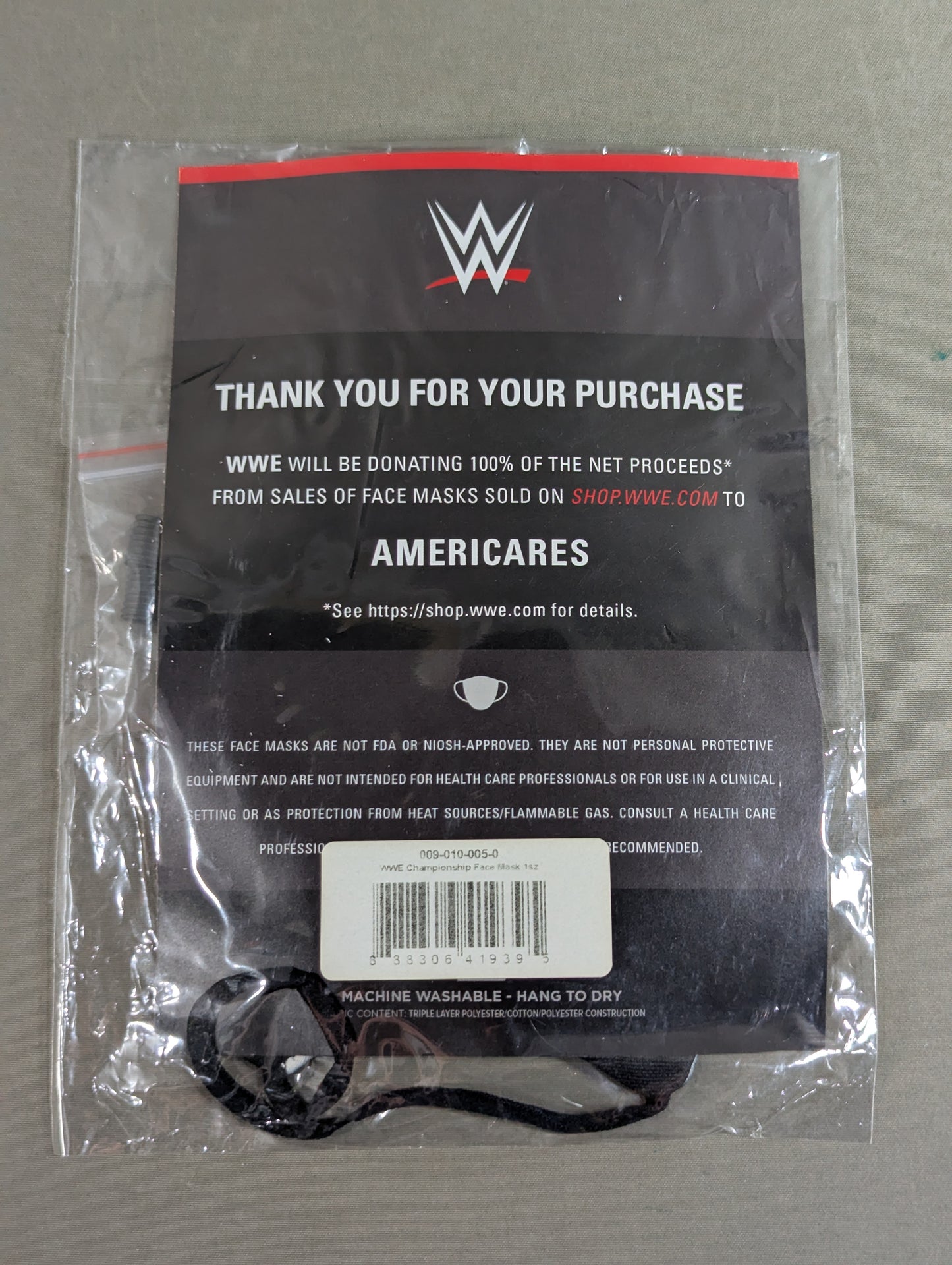 WWE WORLD HEAVY WEIGHT CHAMPIONSHIP Face Mask
