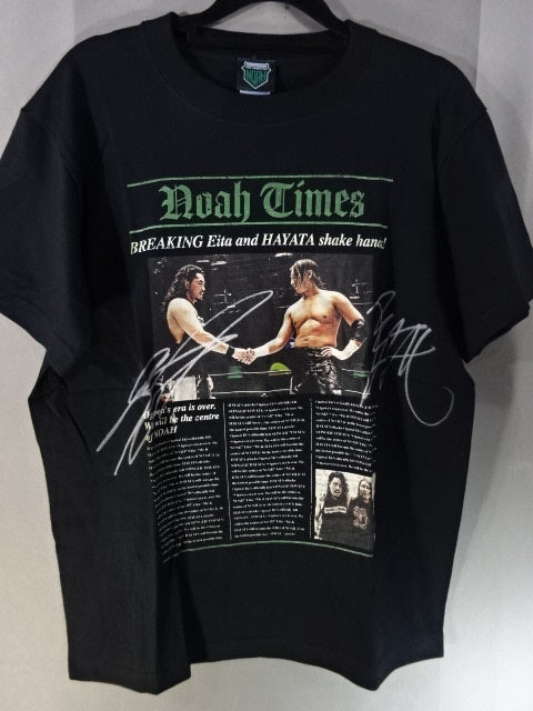 直筆Wサイン】HAYATA＆Eita「NEWSPAOER」Tシャツ – 闘道館