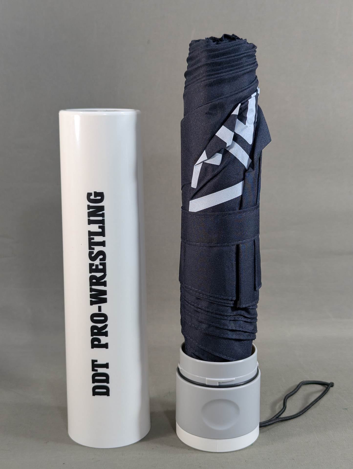 DDT Bottle Case UV Folding Umbrella (Navy)