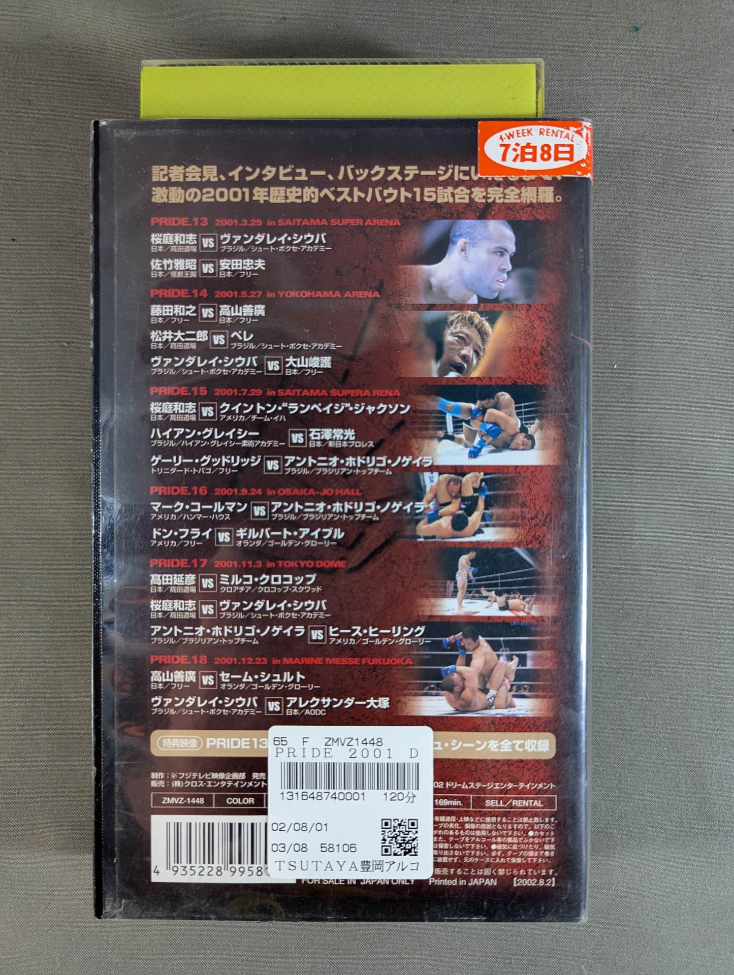 PRIDE 2001 DIGEST ★The Pride of PRIDE ベストバウトコレクション★