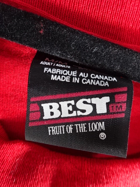 【hand signed autograph】 Leather Face Chainsaw Illustration T-Shirt (2)(IWA / Red)