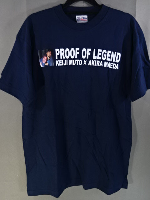 武藤敬司×前田日明「PROOF LEGEND」Tシャツ①(ネイビー) – 闘道館