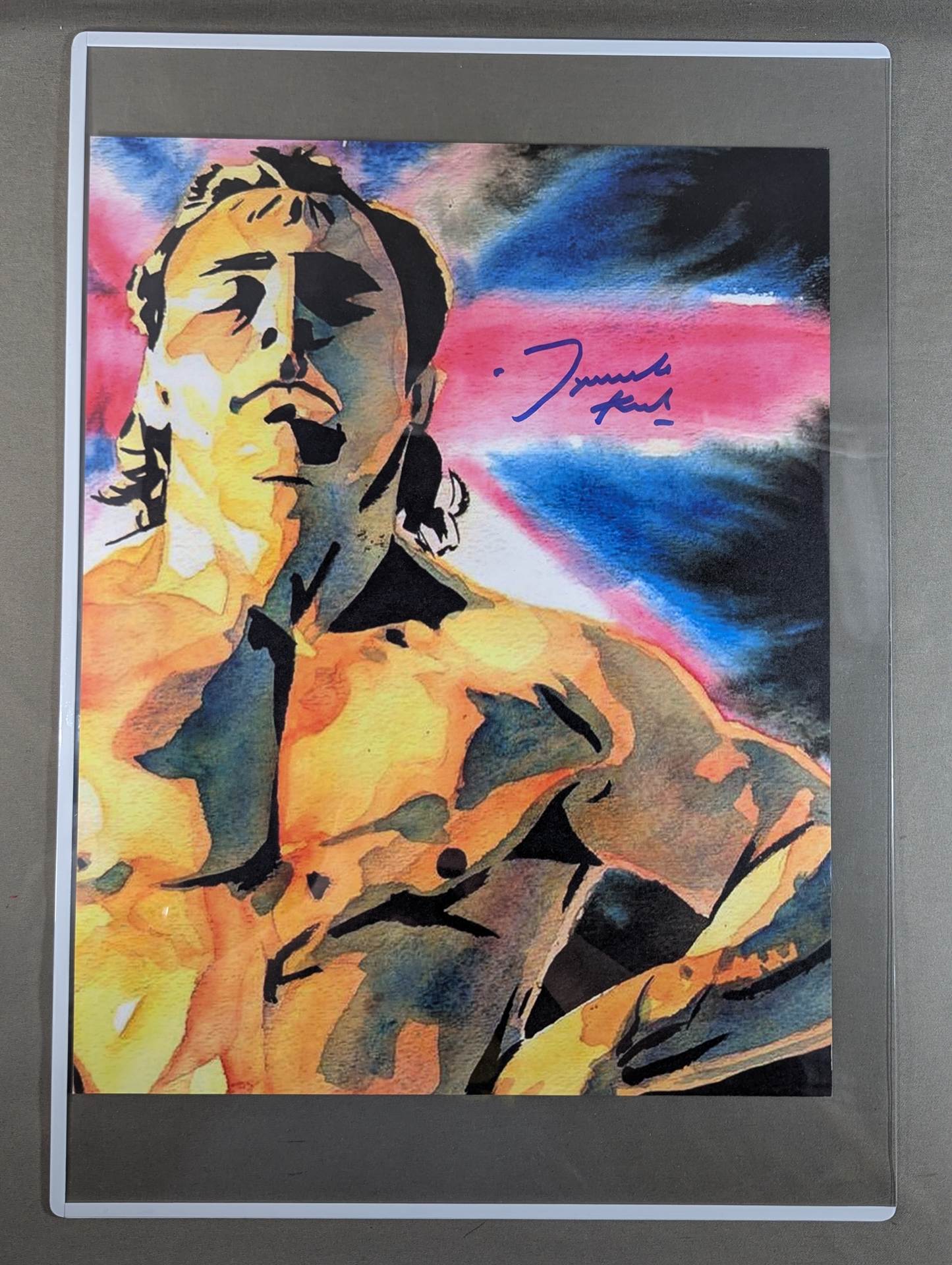 Dynamite Kid Hand Signed Autograph Large Format Pro-Photo