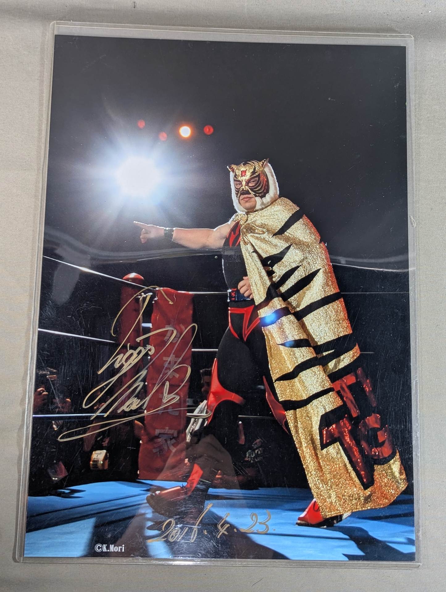 The first Tiger Mask hand signed autograph large format Photo (2)