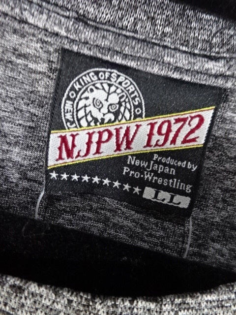 New Japan Pro Wrestling × Shimamura Lion Mark Dry T-Shirt (1) (Grey)
