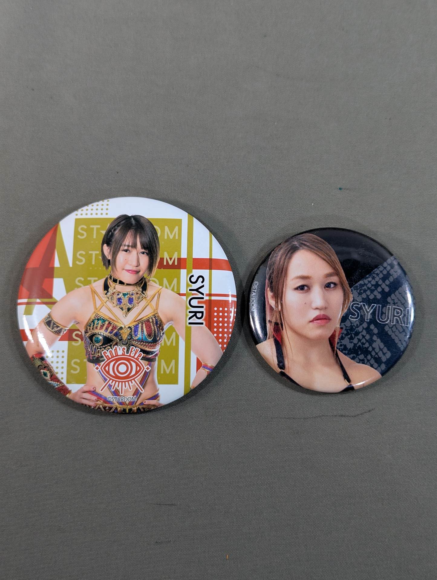 ★ A Woman ★ with Different Things Akari PinBack button Set (2)