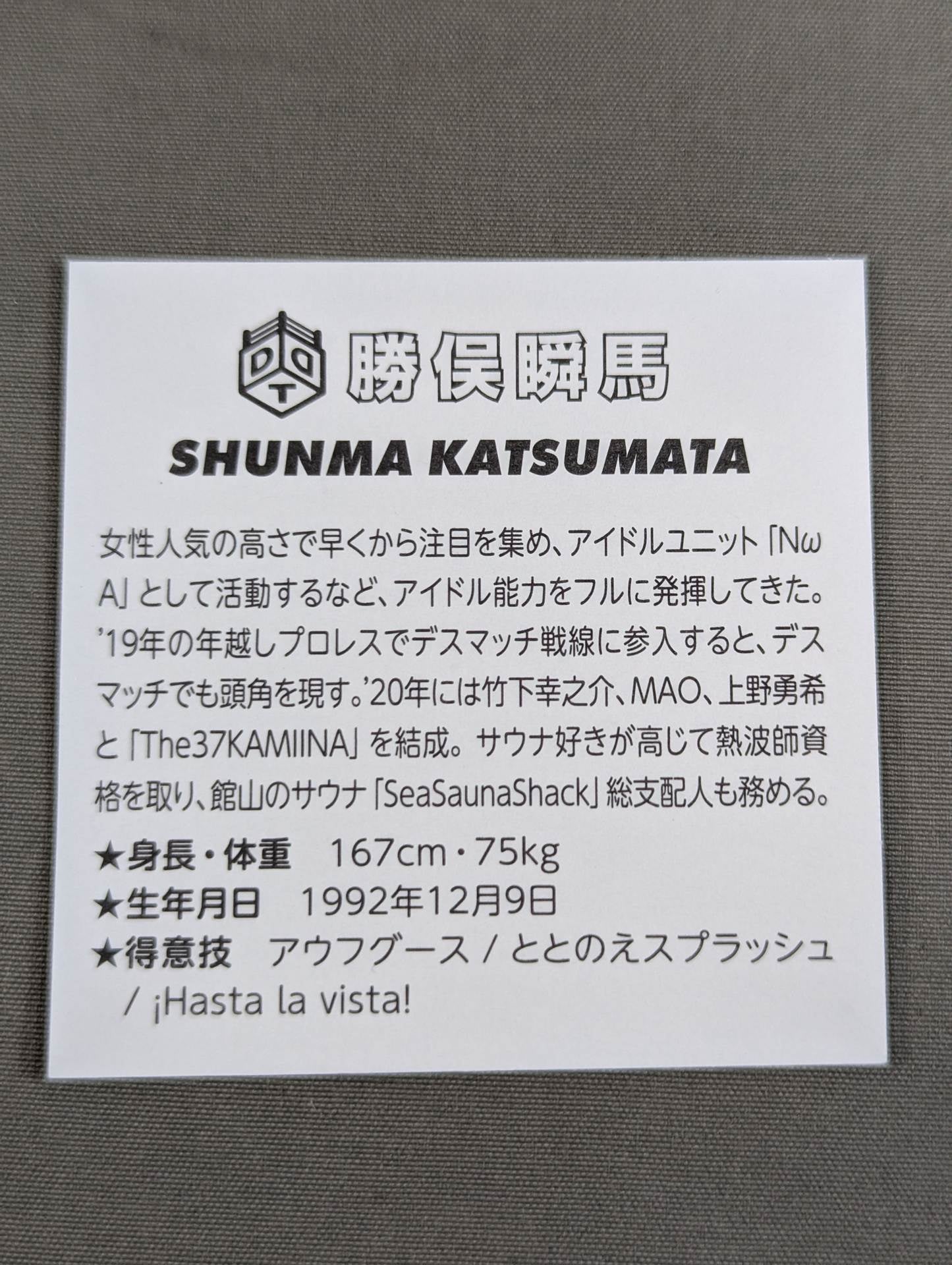 Katsumata Shunma Illustration Sticker