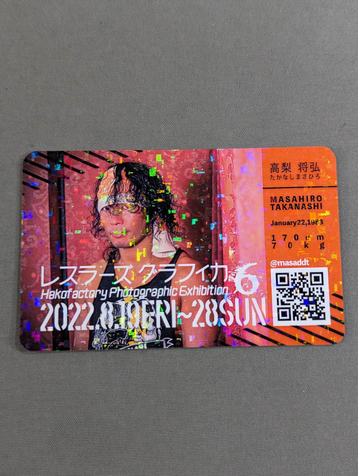 Masahiro Takanashi Hologram Card Wrestler's Graphica 6