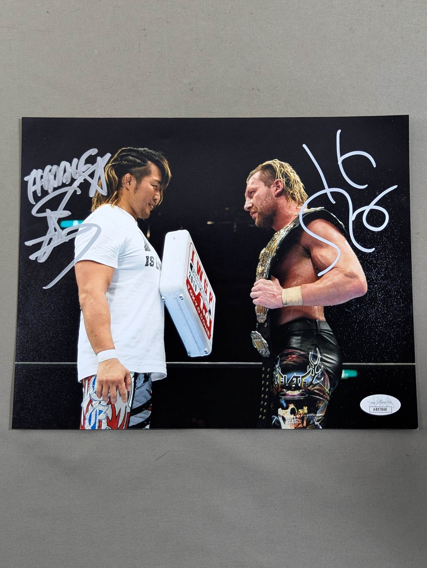 Hiroshi Tanahashi & Kenny Omega 2 hand signed autographs Pro-Photo (JSA Certified)