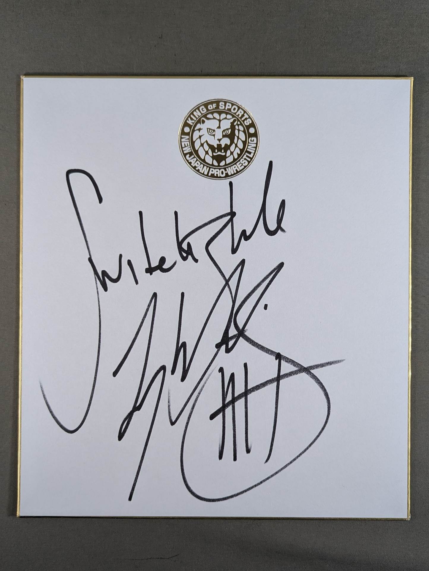 Jay White (Lion Mark Shikishi ( Autograph board ) ) – 闘道館