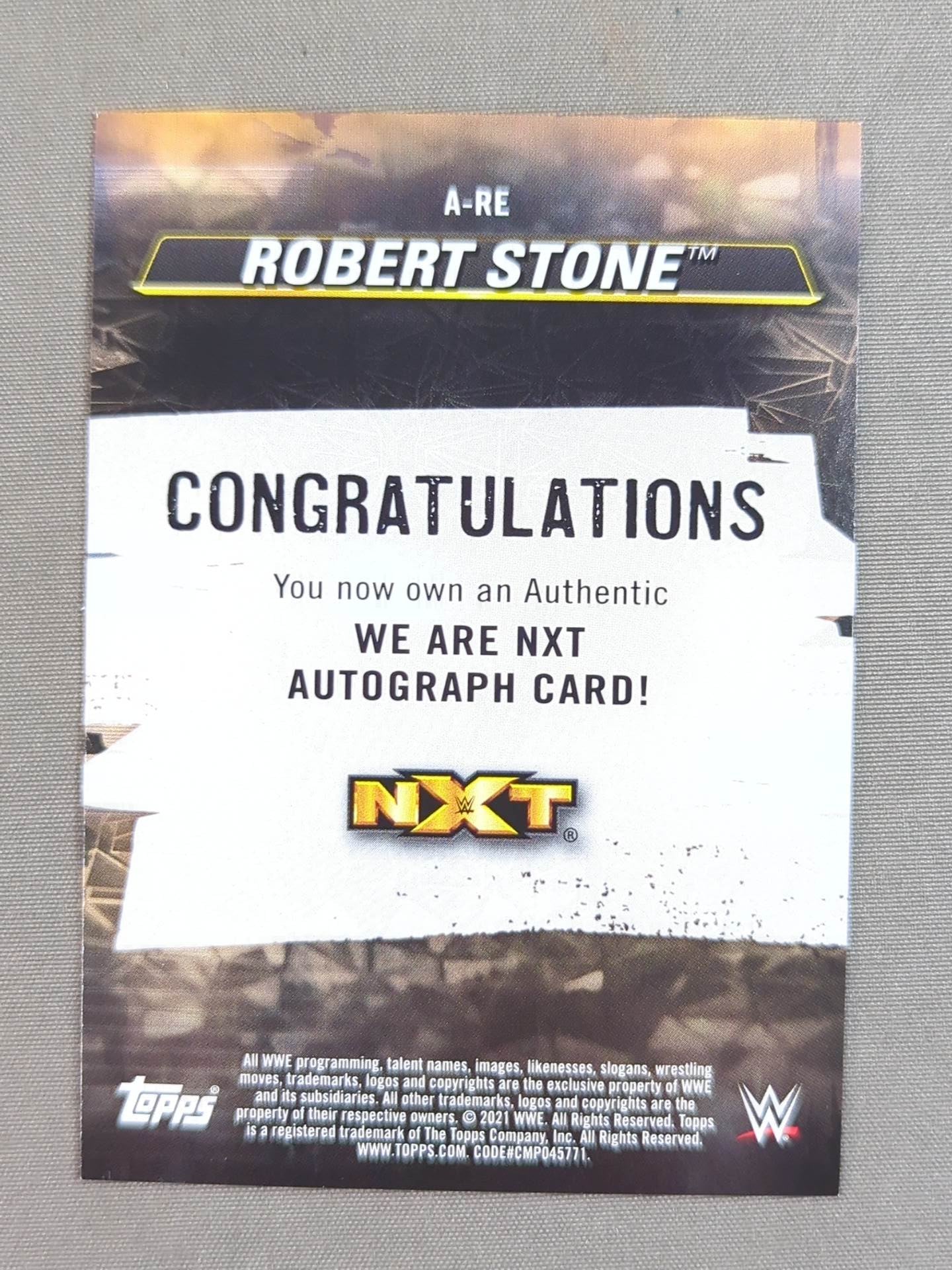 2021 TOPPS NXT ロバート・ストーン 公式サインカード
