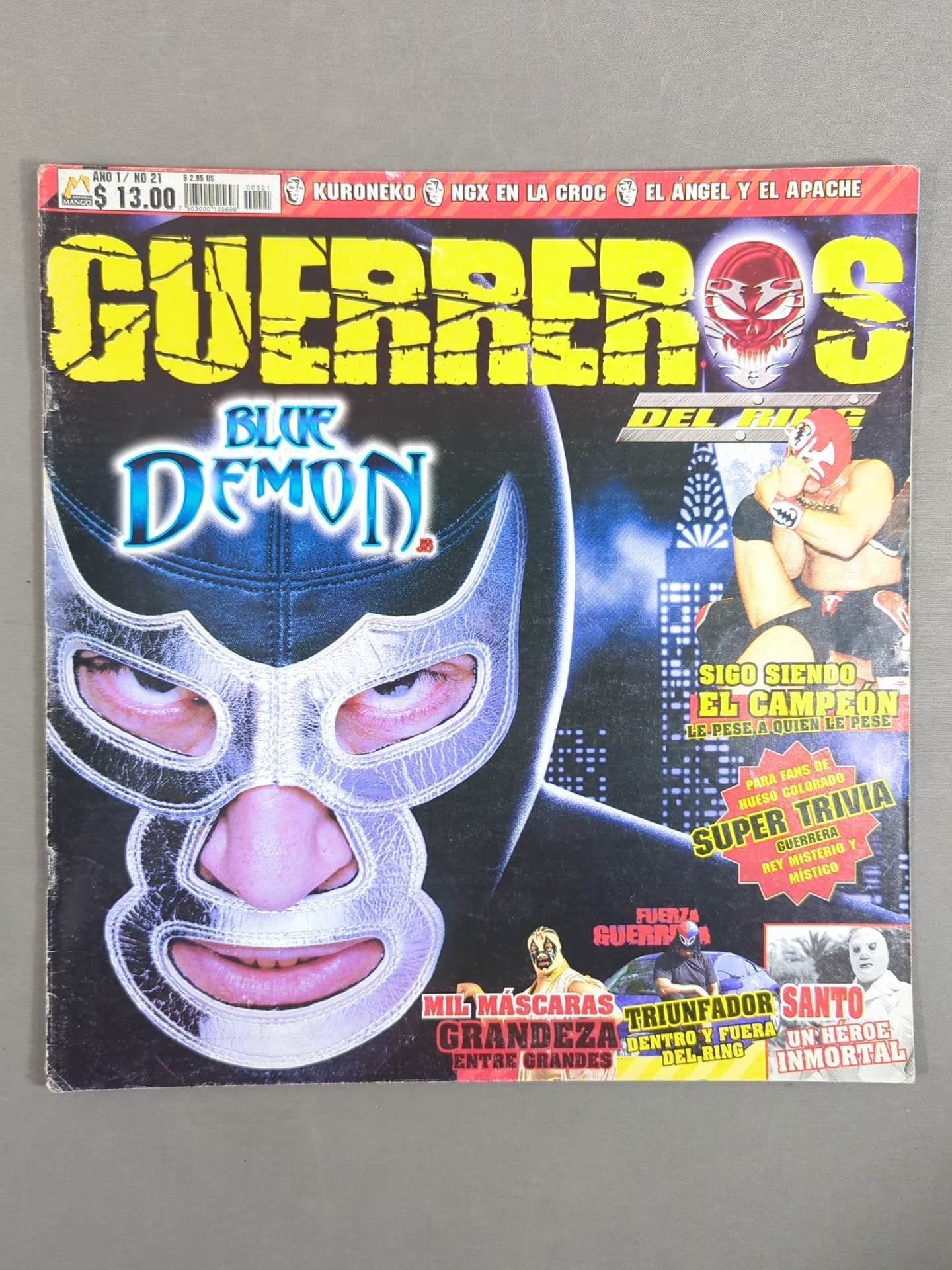 ブルー・デモンJr. 直筆サイン入り】GUERRERROS DEL RING111 – 闘道館