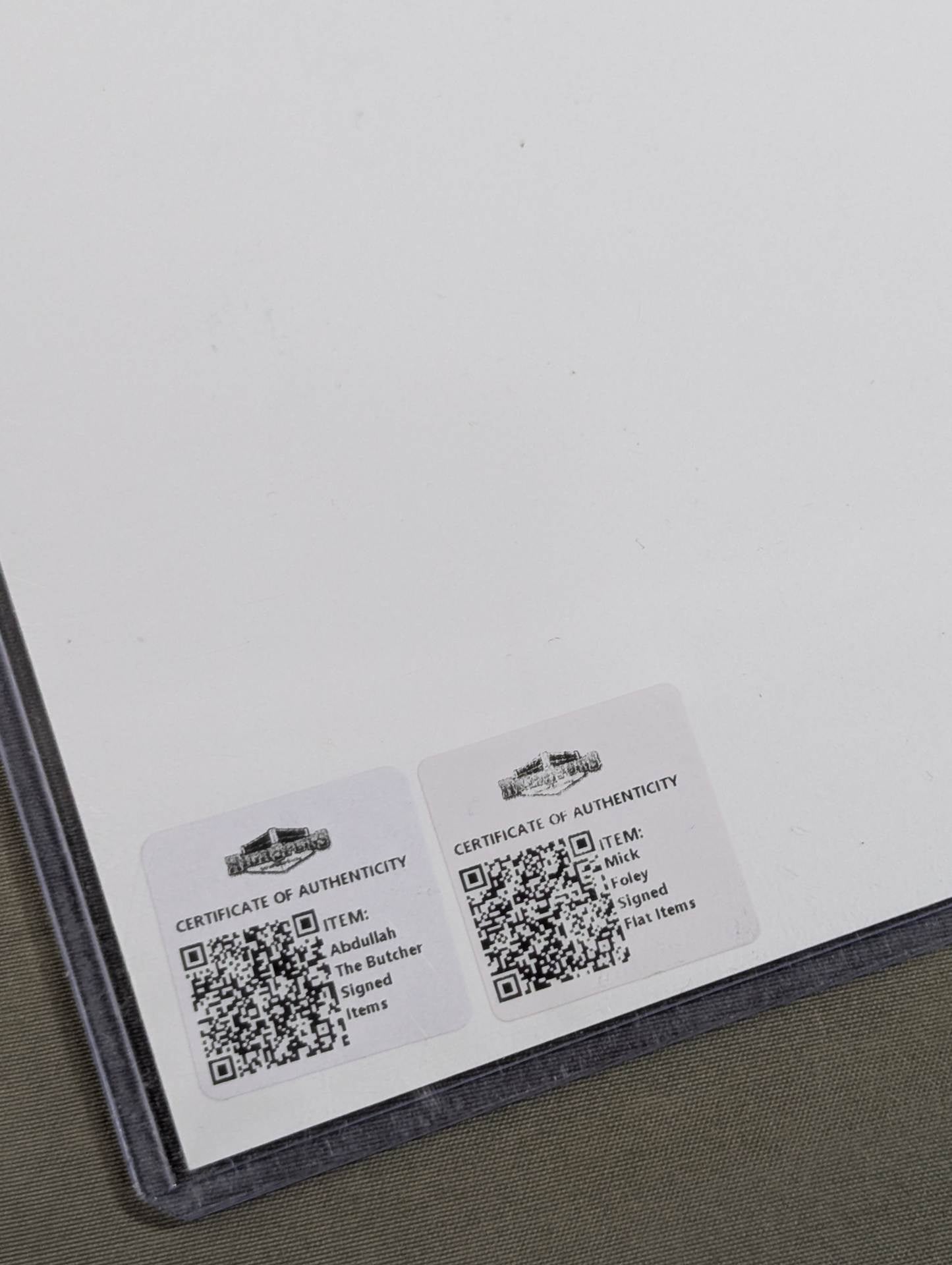 Abdullah the Butcher &Cactus Jack 2 hand signed autographs Pro-Photo