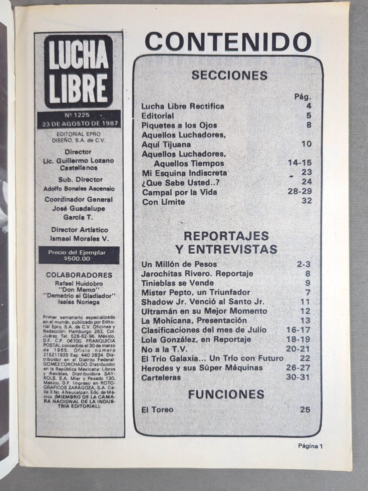 LUCHA LIBRE No.1225