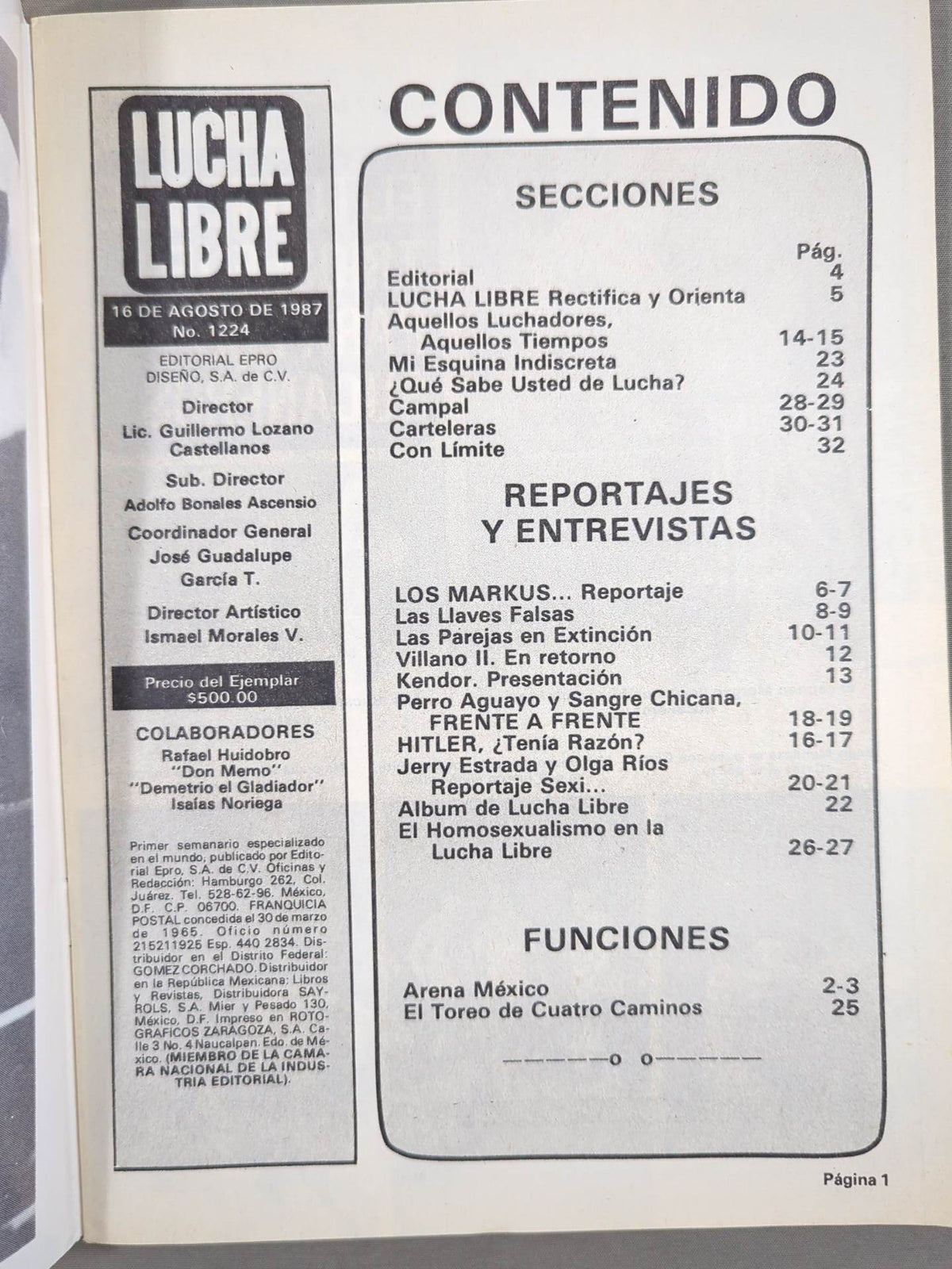 LUCHA LIBRE No.1224