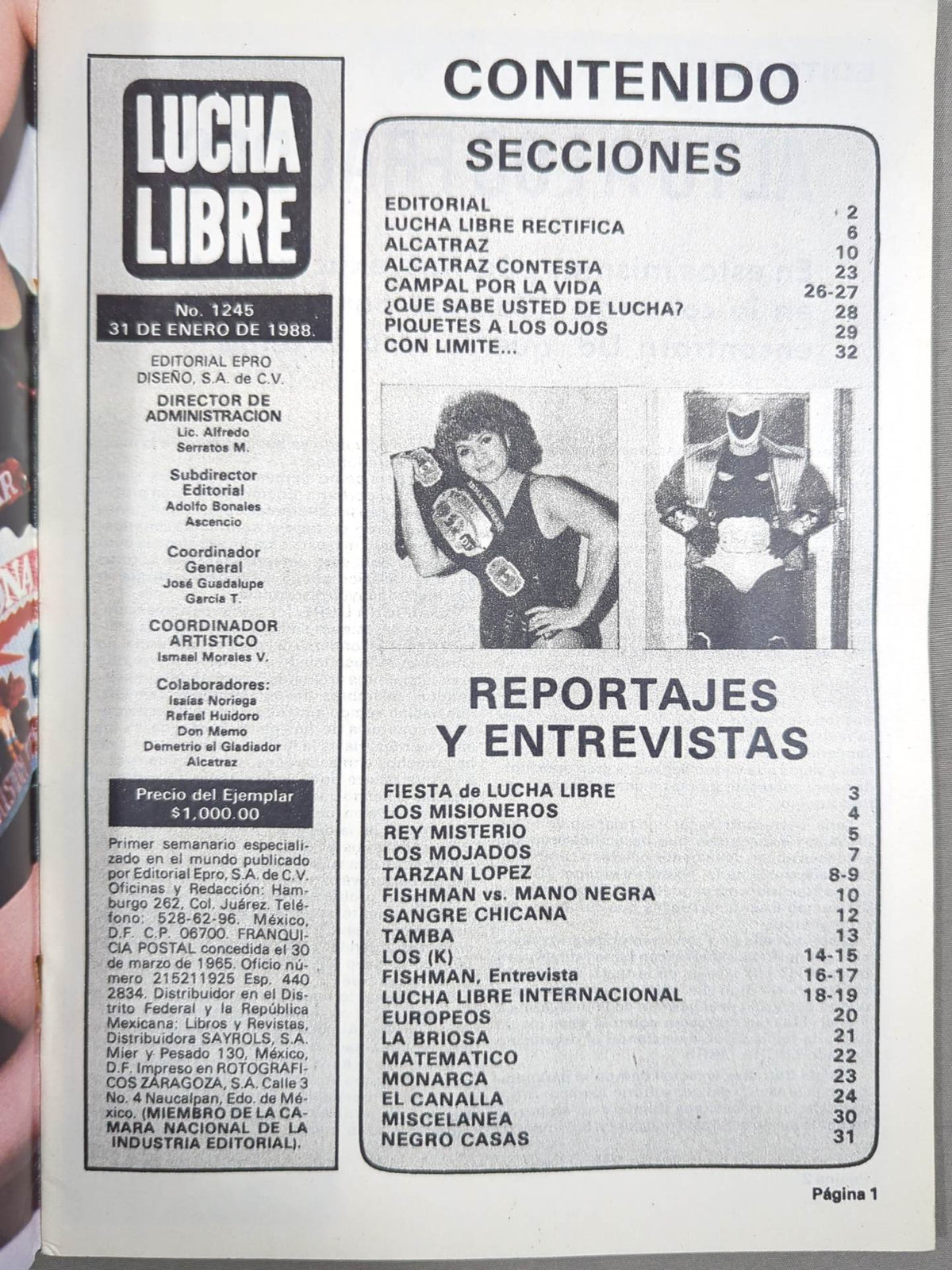 LUCHA LIBRE No.1245