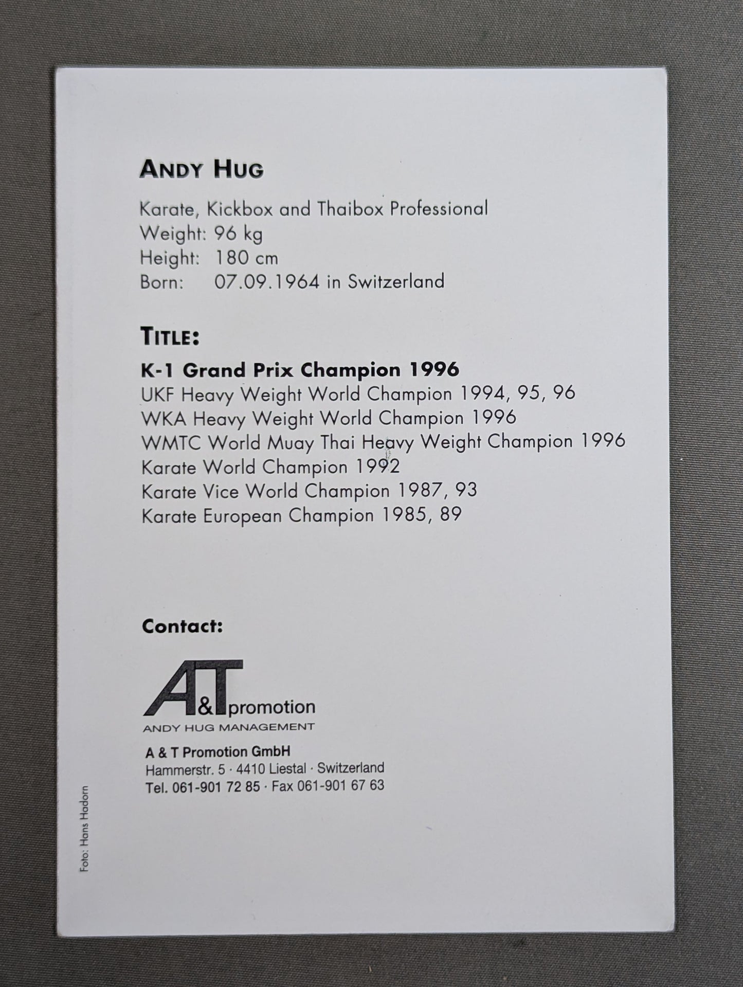 ★ With ★ photo card Andy Puffer Fish