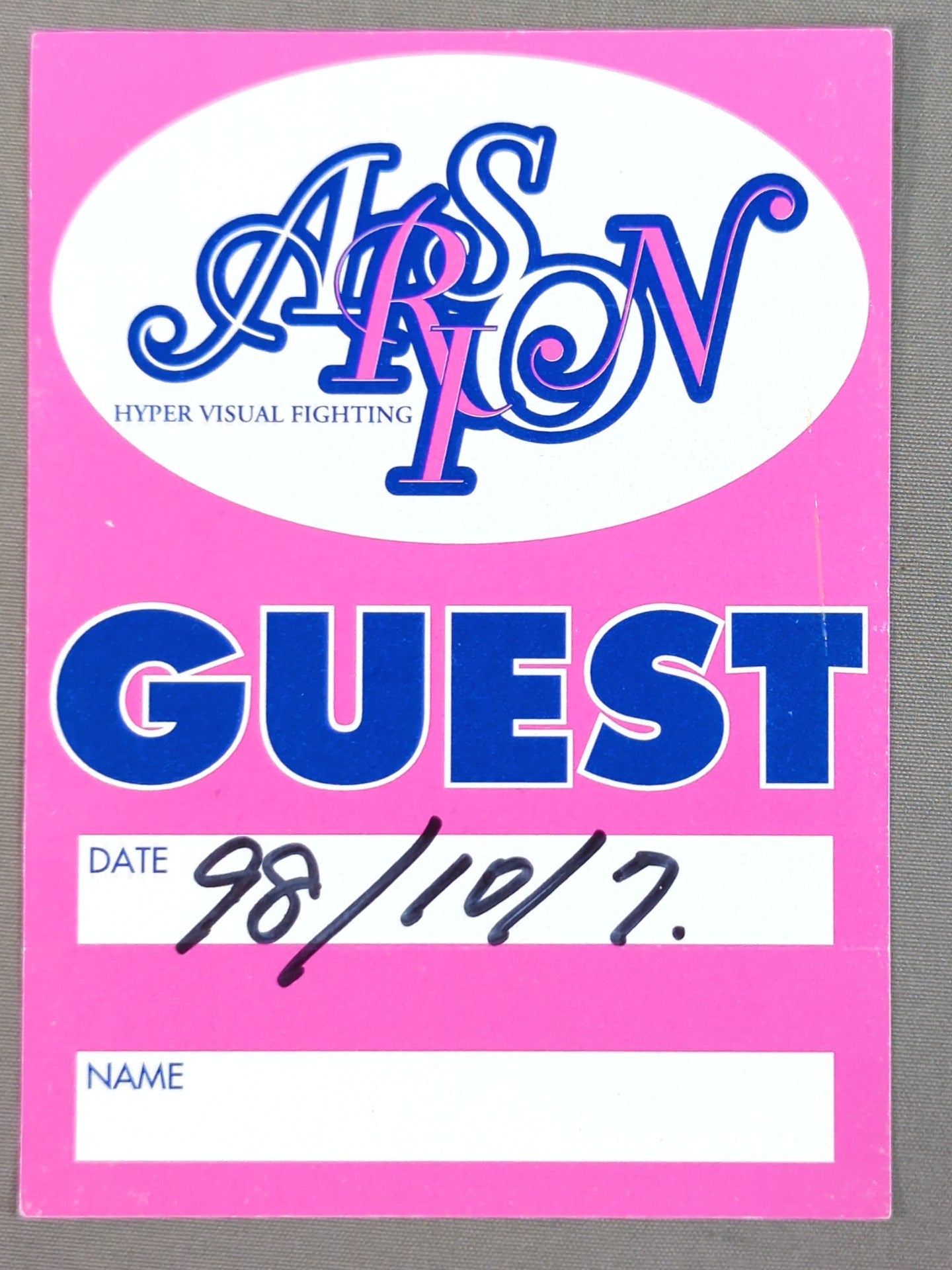アルシオン「TWINSTAR OF ARSION」【GUEST】パスカード(02月18日)