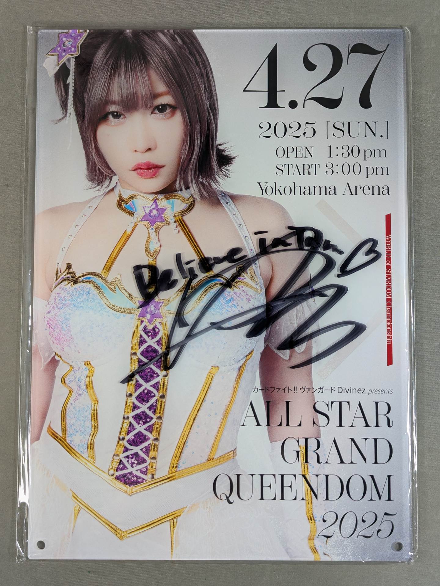 【hand signed autograph】 Tam Nakano ALL STAR GRAND QUEENDOM 2025 A4 Acrylic Panel