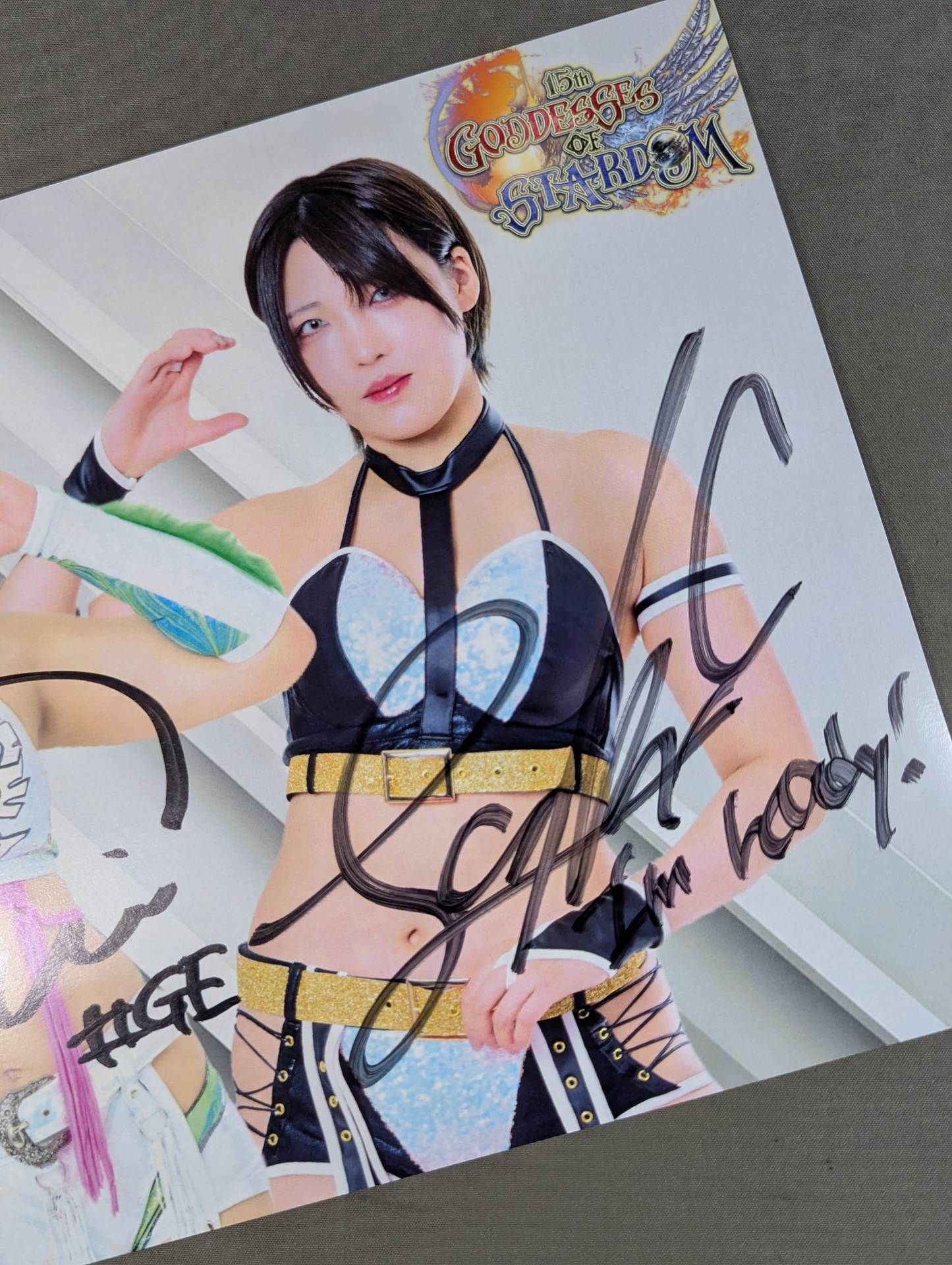 ★ Handover Event ★ Lady C & Ami Sohrei 2 hand signed autographs Stardom Pro-Photo (D-6)