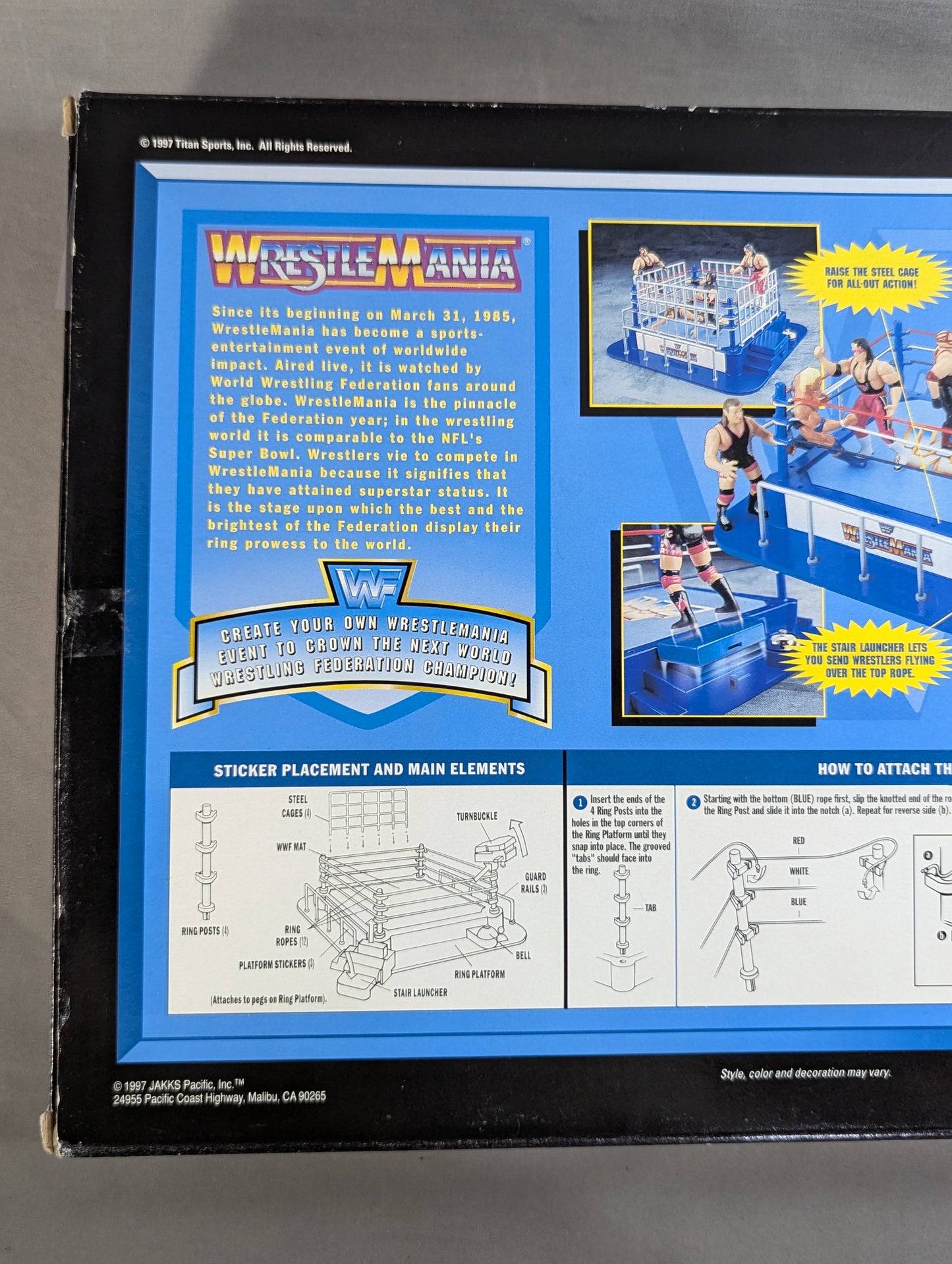 WWF WRESTLEMANIA ACTION RING AND FIGURES