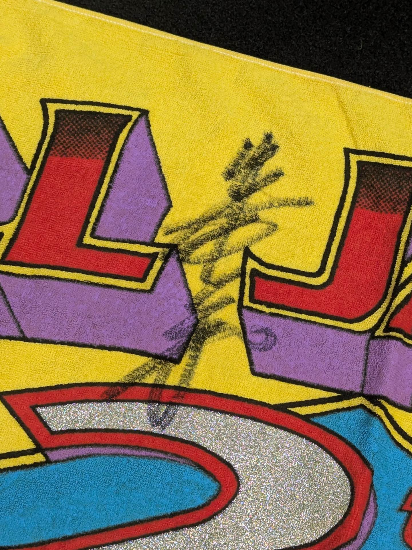 【Giant Baba hand signed autograph 】All day This Pro Wrestling "25th Anniversary" Bath Towel