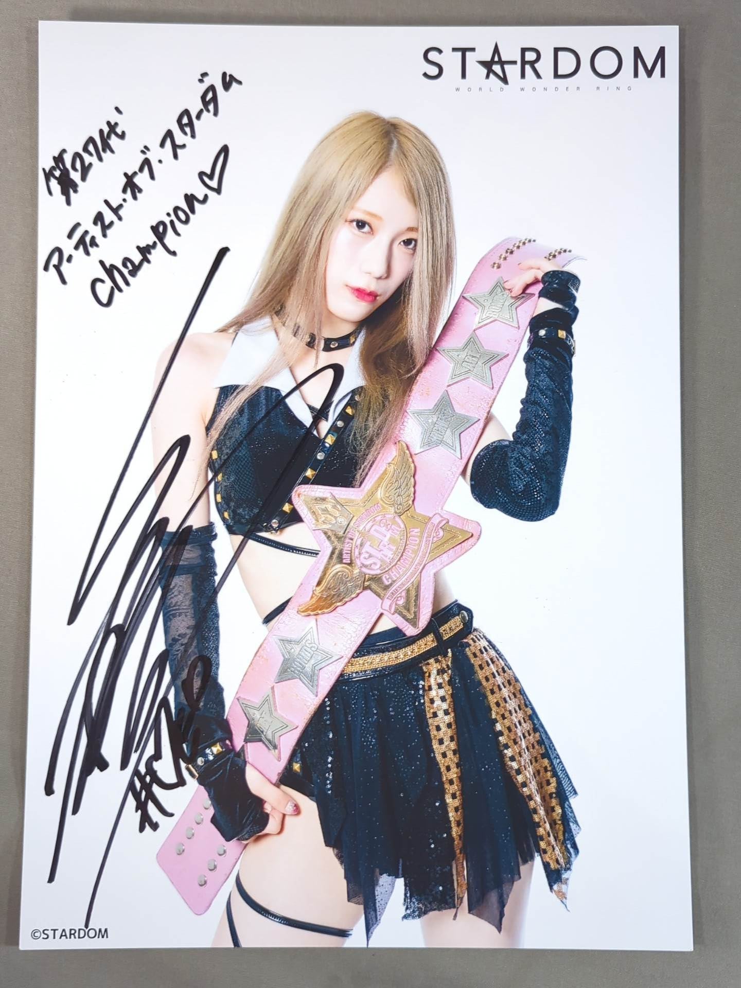 鹿島沙希 直筆サイン入り スターダムポートレート(J-7) – 闘道館