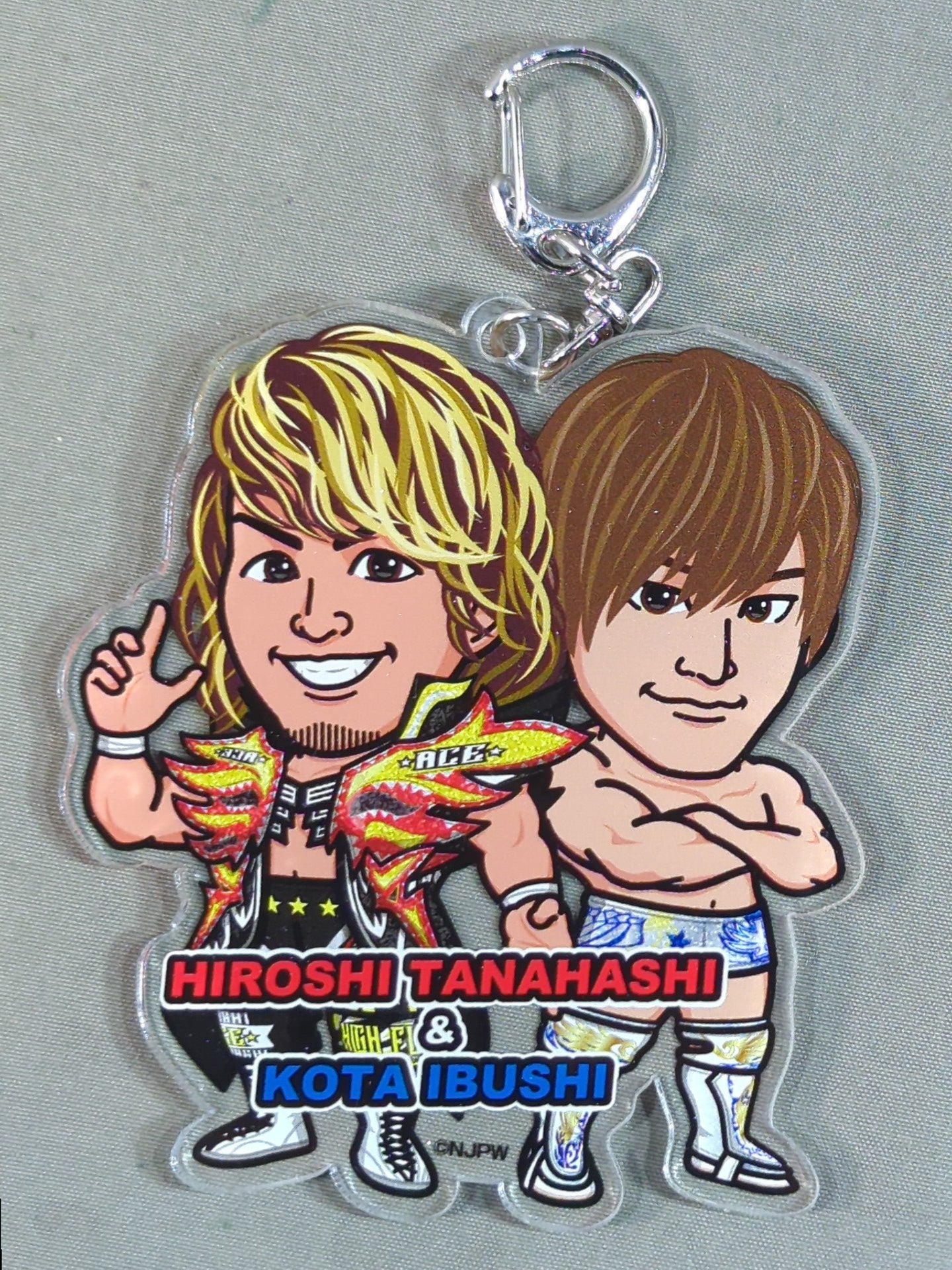Hiroshi Tanahashi & Kota Ibushi Combi Illustration Deca Acrylic Keychain