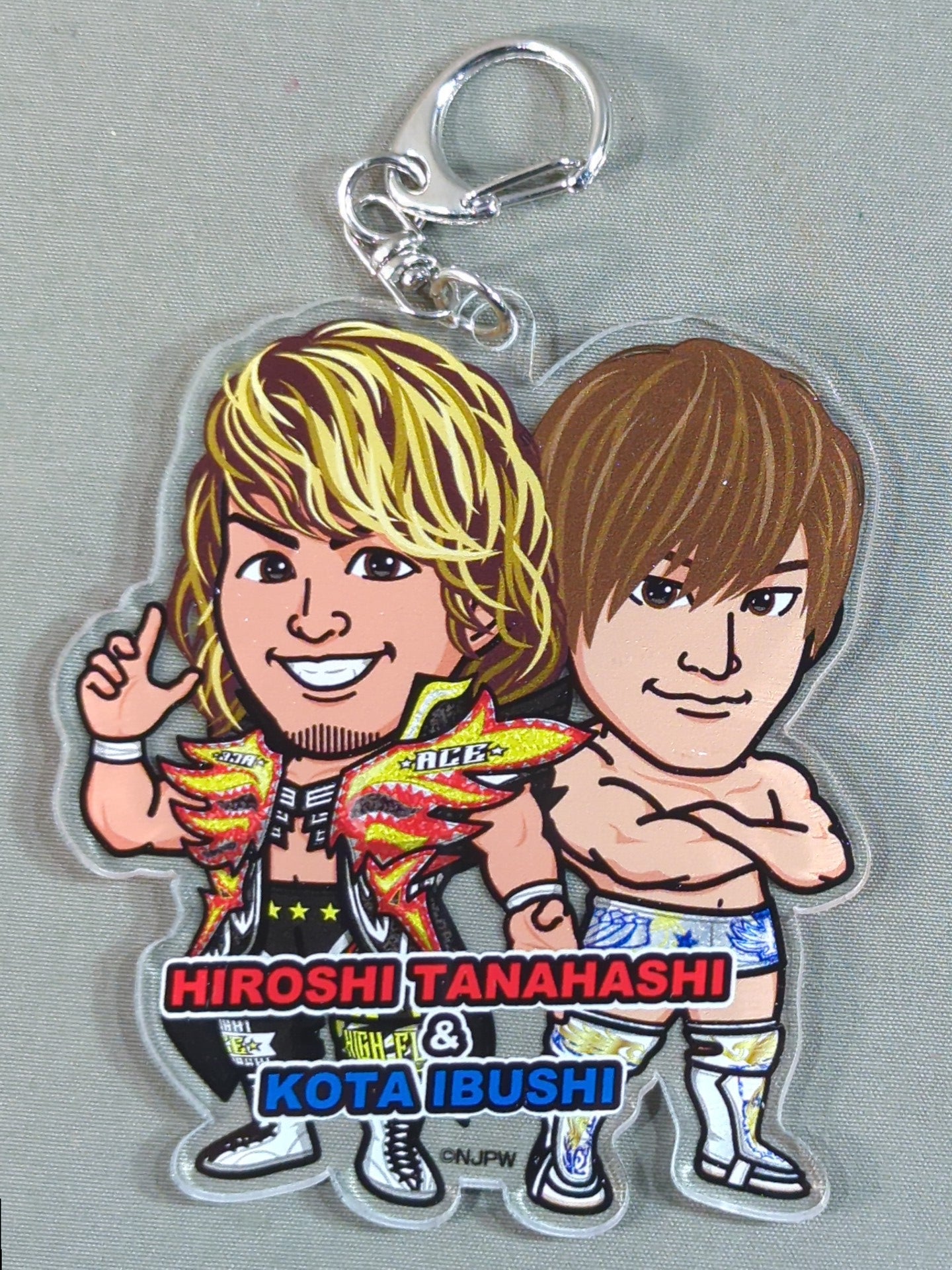 Hiroshi Tanahashi & Kota Ibushi Combi Illustration Deca Acrylic Keychain