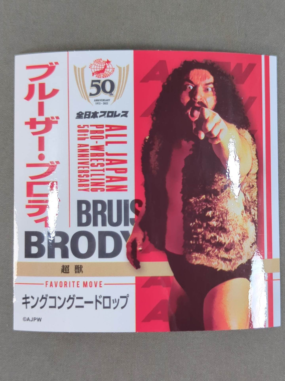 ブルーザー・ブロディ 全日本プロレス50周年 クリアファイル&ステッカーセット