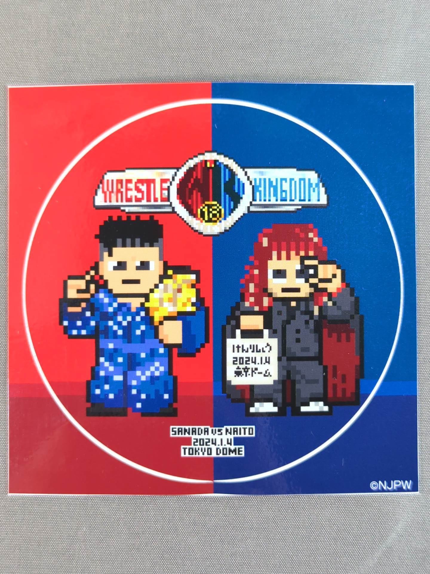 SANADA vs Tetsuya Naito Dot Illustration Sticker