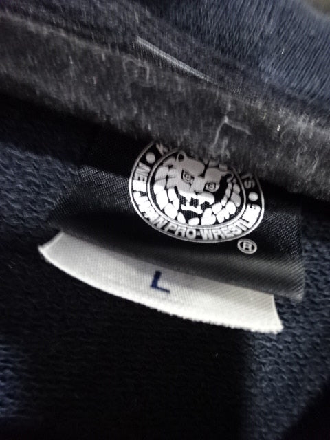 Lion Mark Zip hoodie (1) (Black× White)