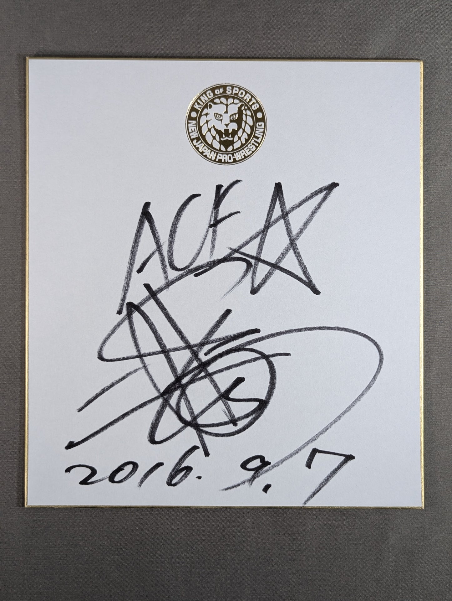 棚橋弘至(ライオンマーク色紙)