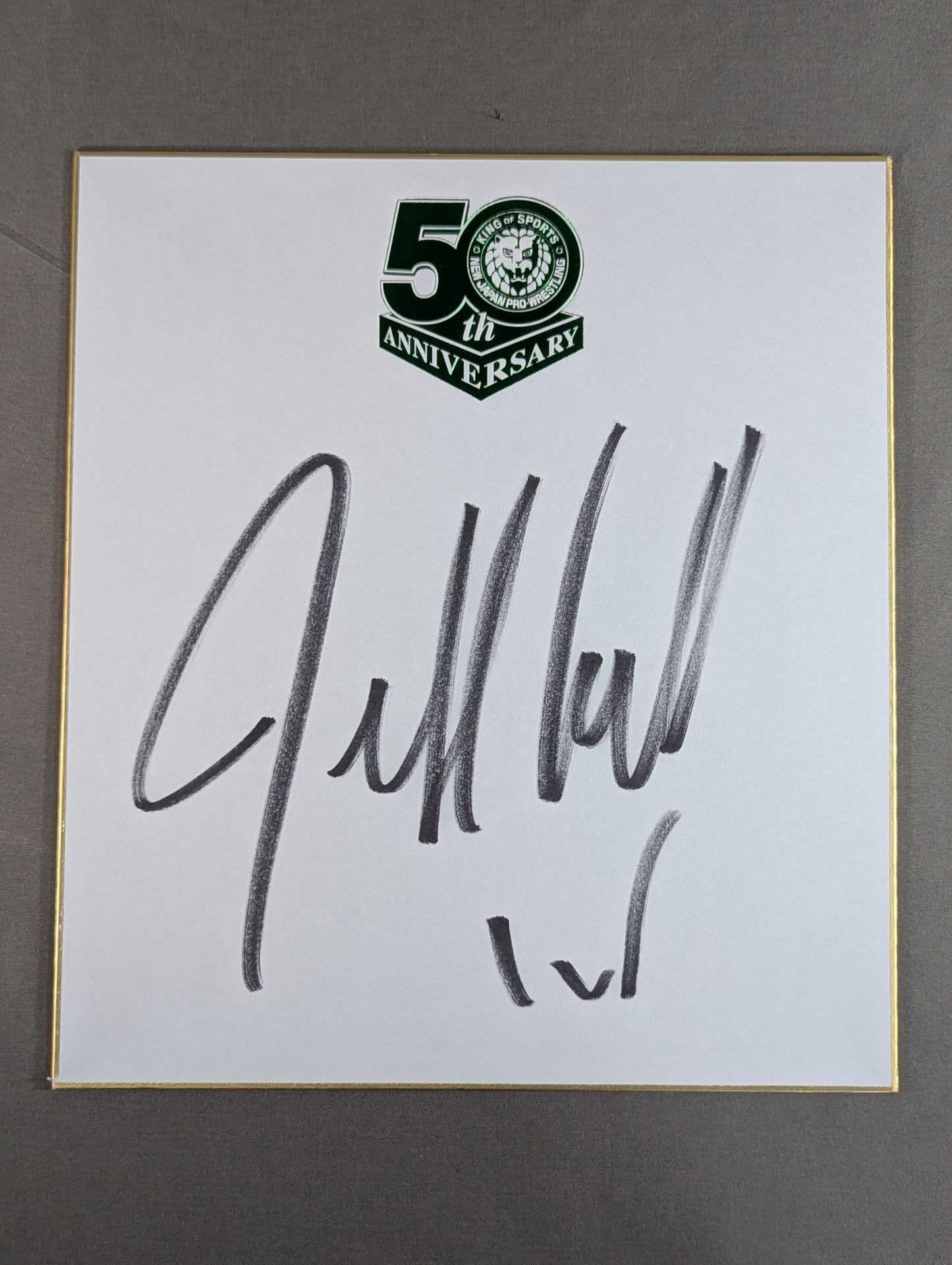 Jeff Cobb (New Japan Pro Wrestling 50th Anniversary Shikishi ( Autograph board ) )