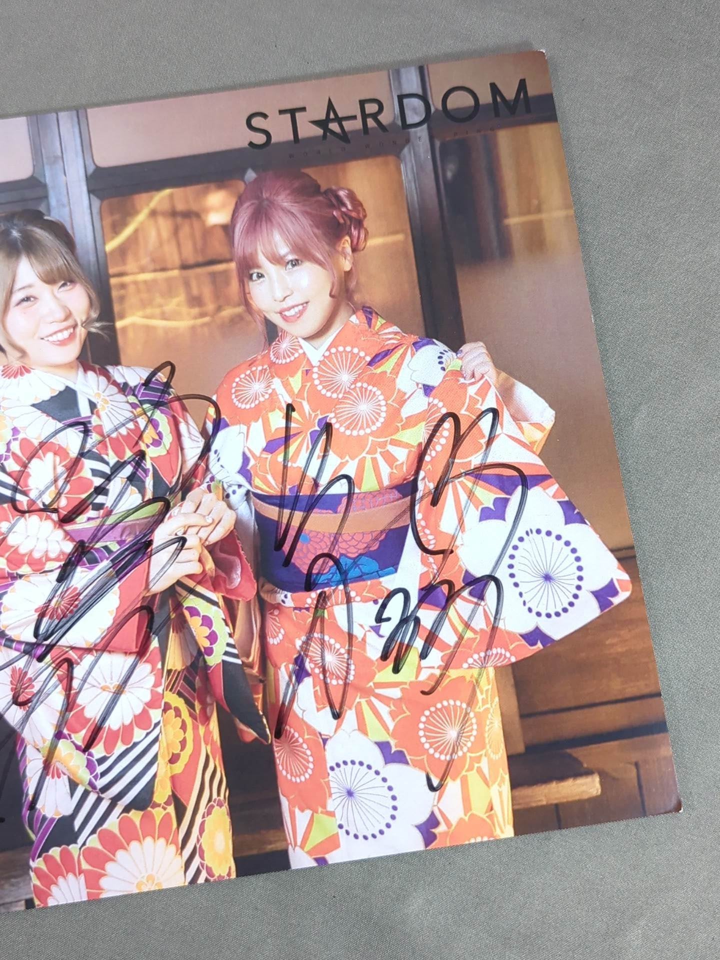 ★COSMIC ANGELS★ 3 fighters hand signed autograph stardom Pro-Photo ③