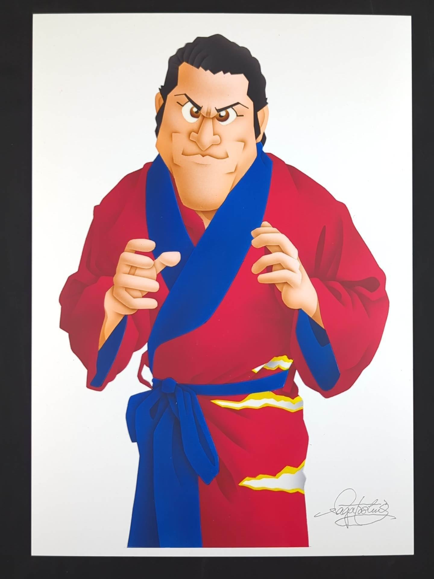 ☆坂井永年氏 原画作品☆「燃える闘魂」アントニオ猪木 – 闘道館