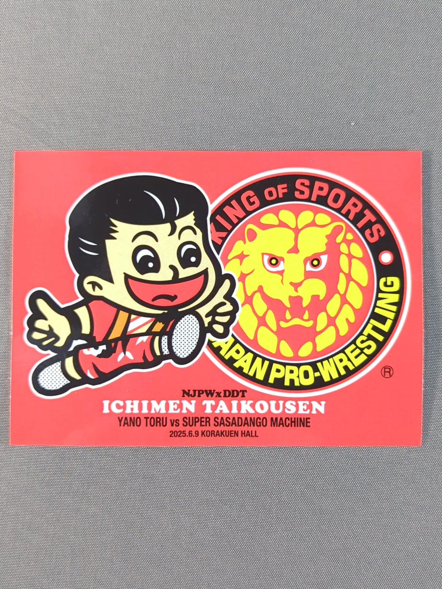 矢野通×ROLLING CRADLE コラボ「Let's go together!」Tシャツ(一面対抗戦限定カラー レッド/限定ステッカー付)