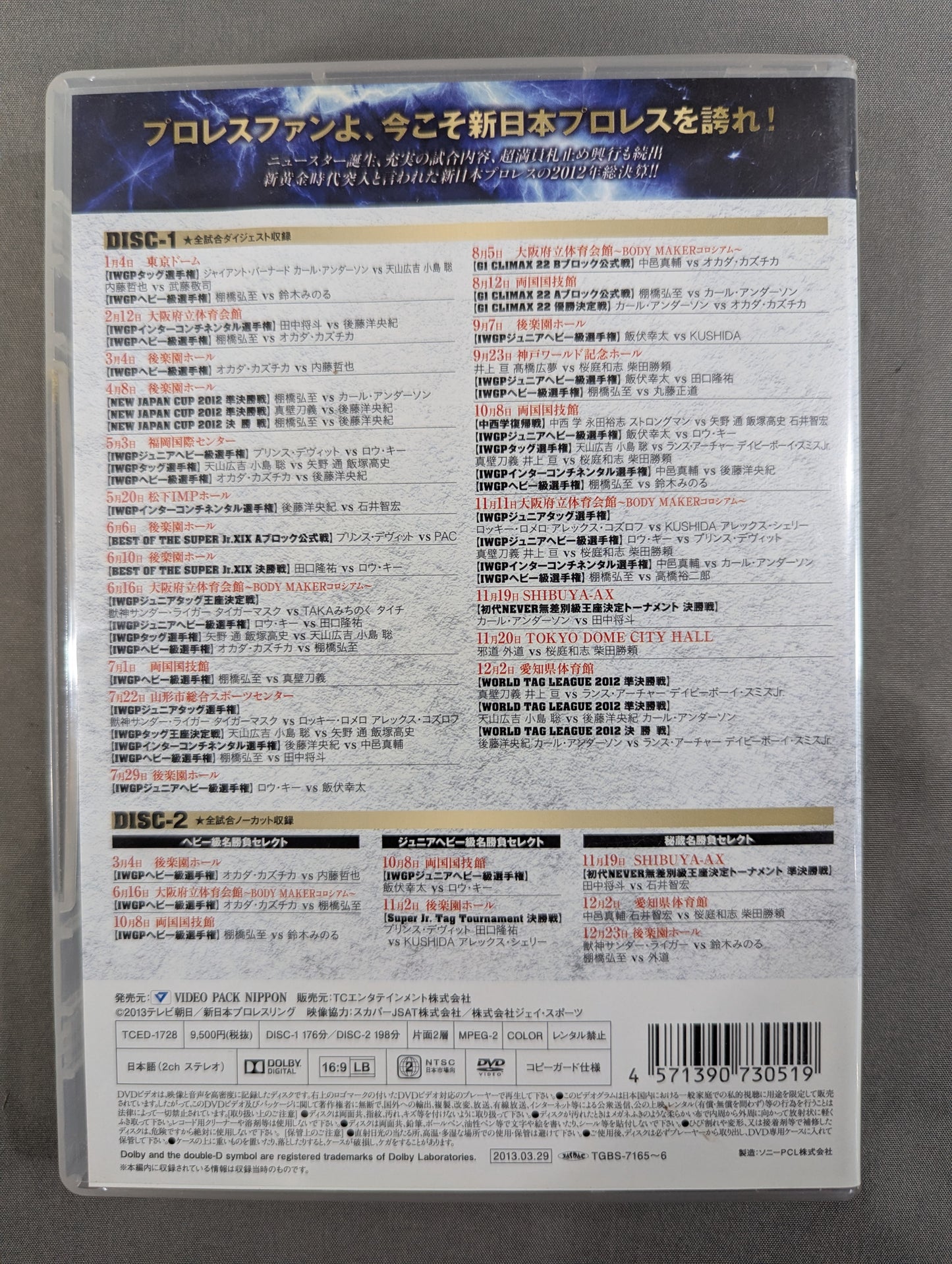 New Japan Pro Wrestling Pro-wrestling 2012 Highlights