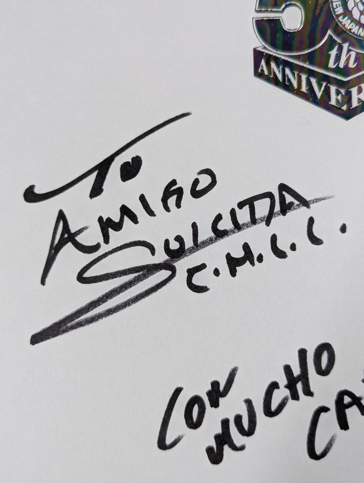 Dulce Gardenia & Suisida (New Japan Pro Wrestling 50th Anniversary) Shikishi ( Autograph board ) )