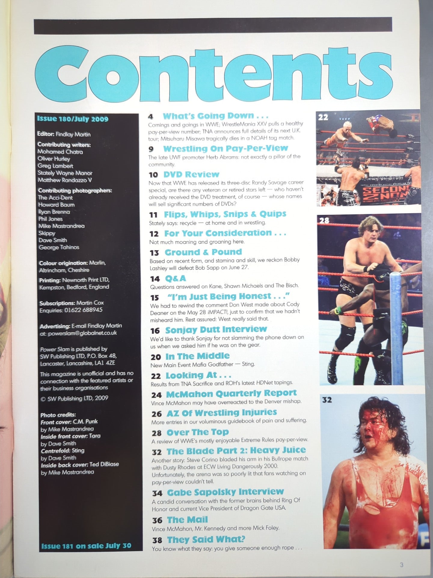 POWER SLAM ISSUE 180