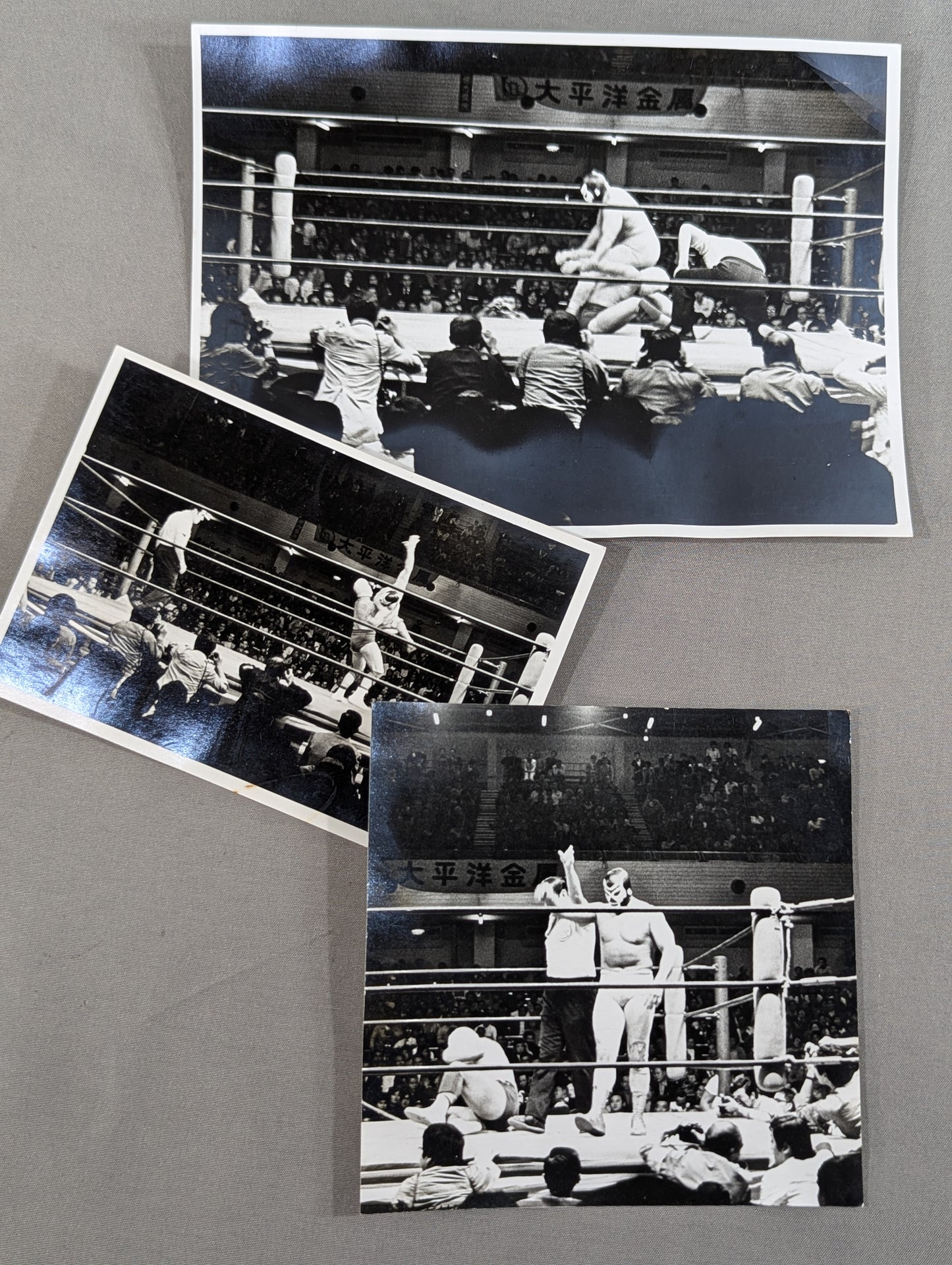 ★USヘビー級選手権試合★ デストロイヤーvsミル・マスカラス 白黒写真&フォトパネルセット