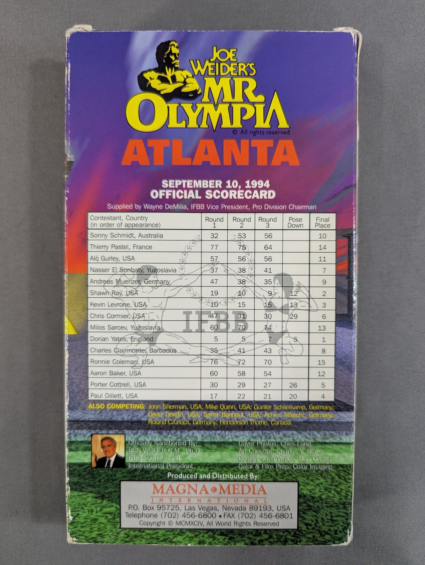 ★JOE WEIDER'S★ MR. OLYMPIA 1994 ATLANTA