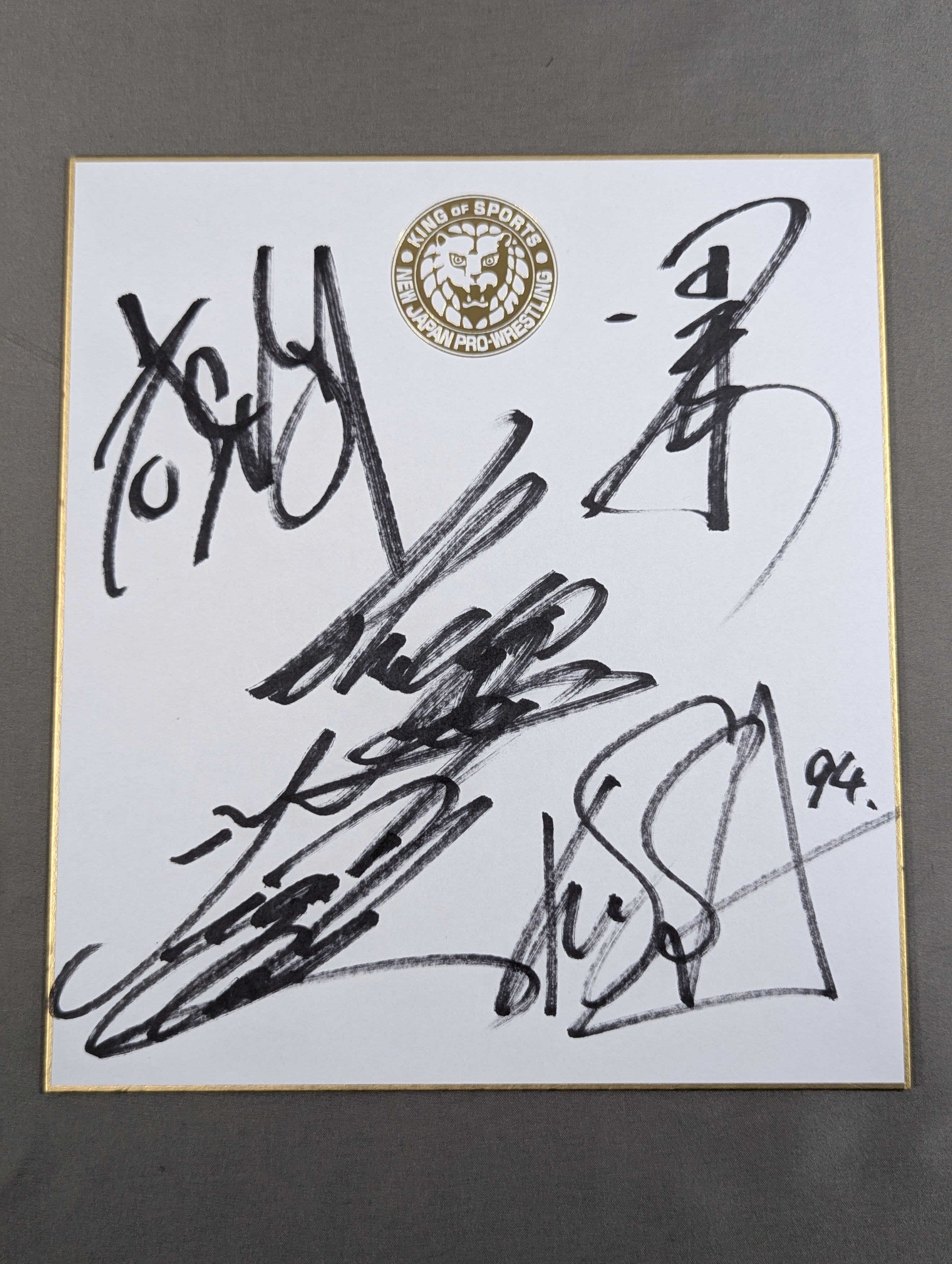 ☆世界の新日ジュニア☆ 新日本プロレス Jr.ヘビー級5選手 寄せ書き