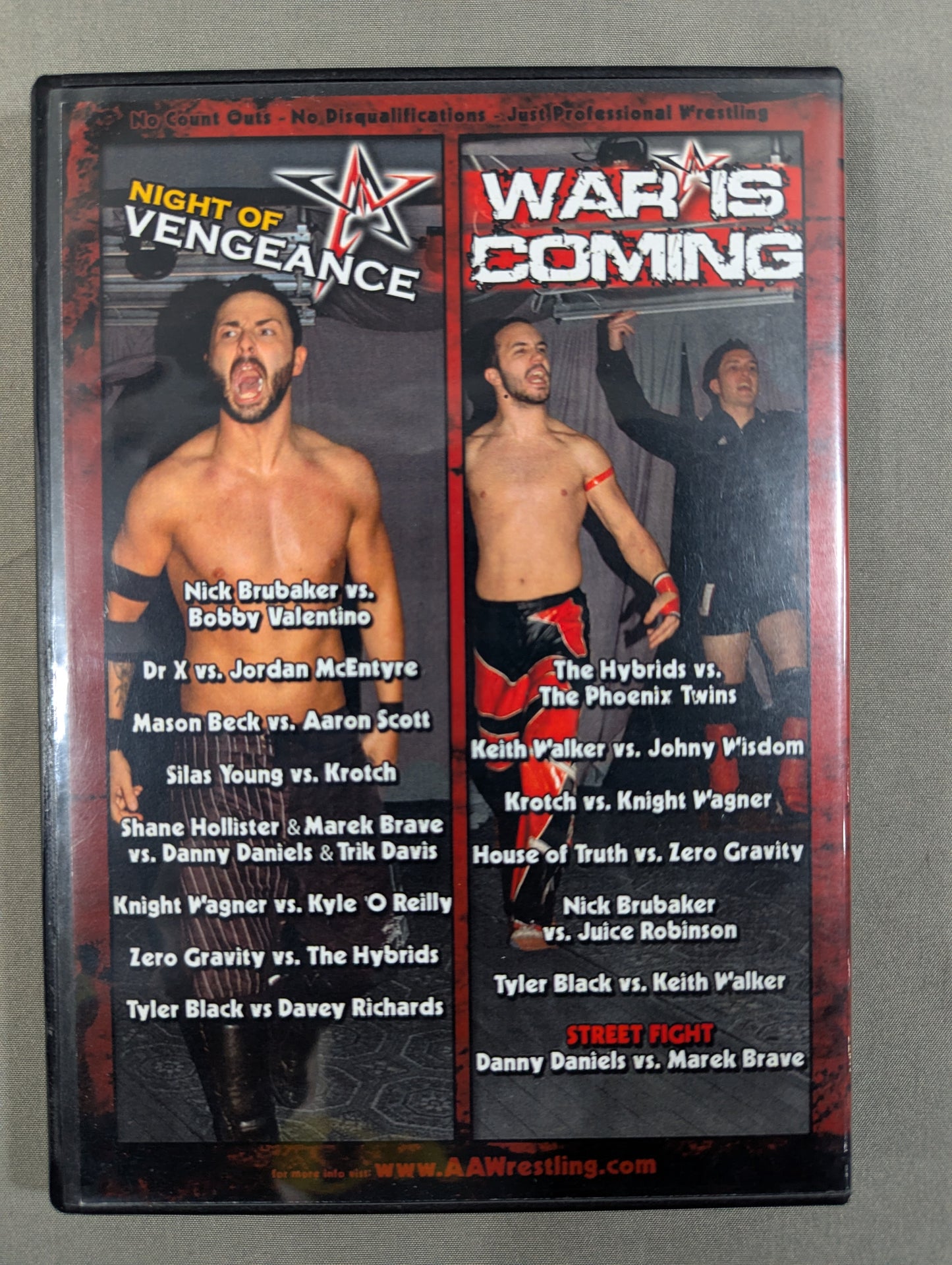 AAW NIGHT OF VENGENCE & WAR IS COMIMG