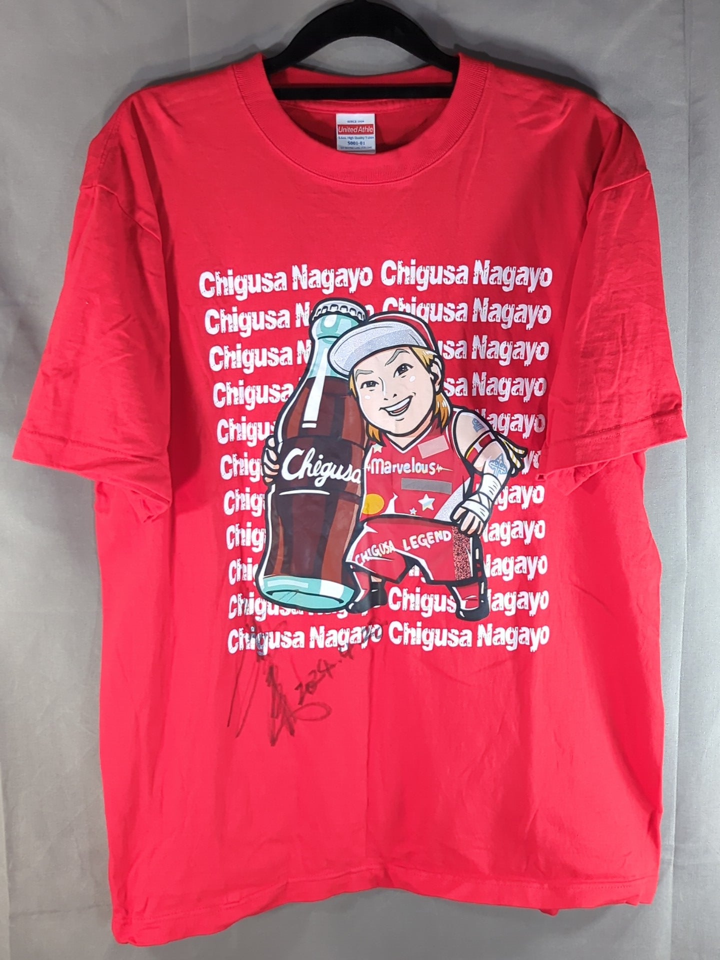 直筆サイン入り】長与千種「YES! CHIGUSA! YES!」イラストTシャツ