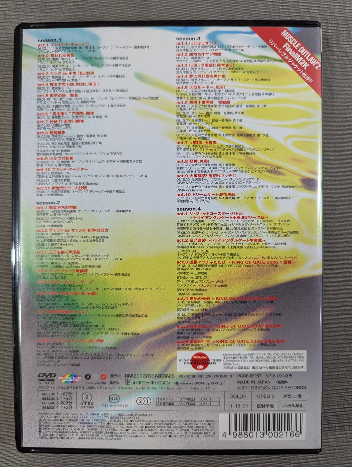 DRAGON GATE 2006 DVD-BOX ★ Great East Japan Earthquake Reconstruction Support Charity DVD-BOX★