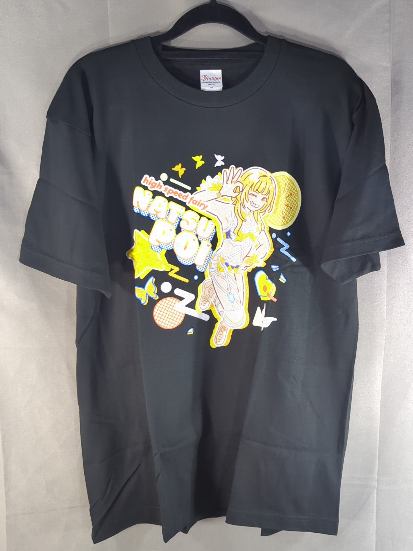 なつぽい「ポップイラスト」Tシャツ(ブラック) – 闘道館