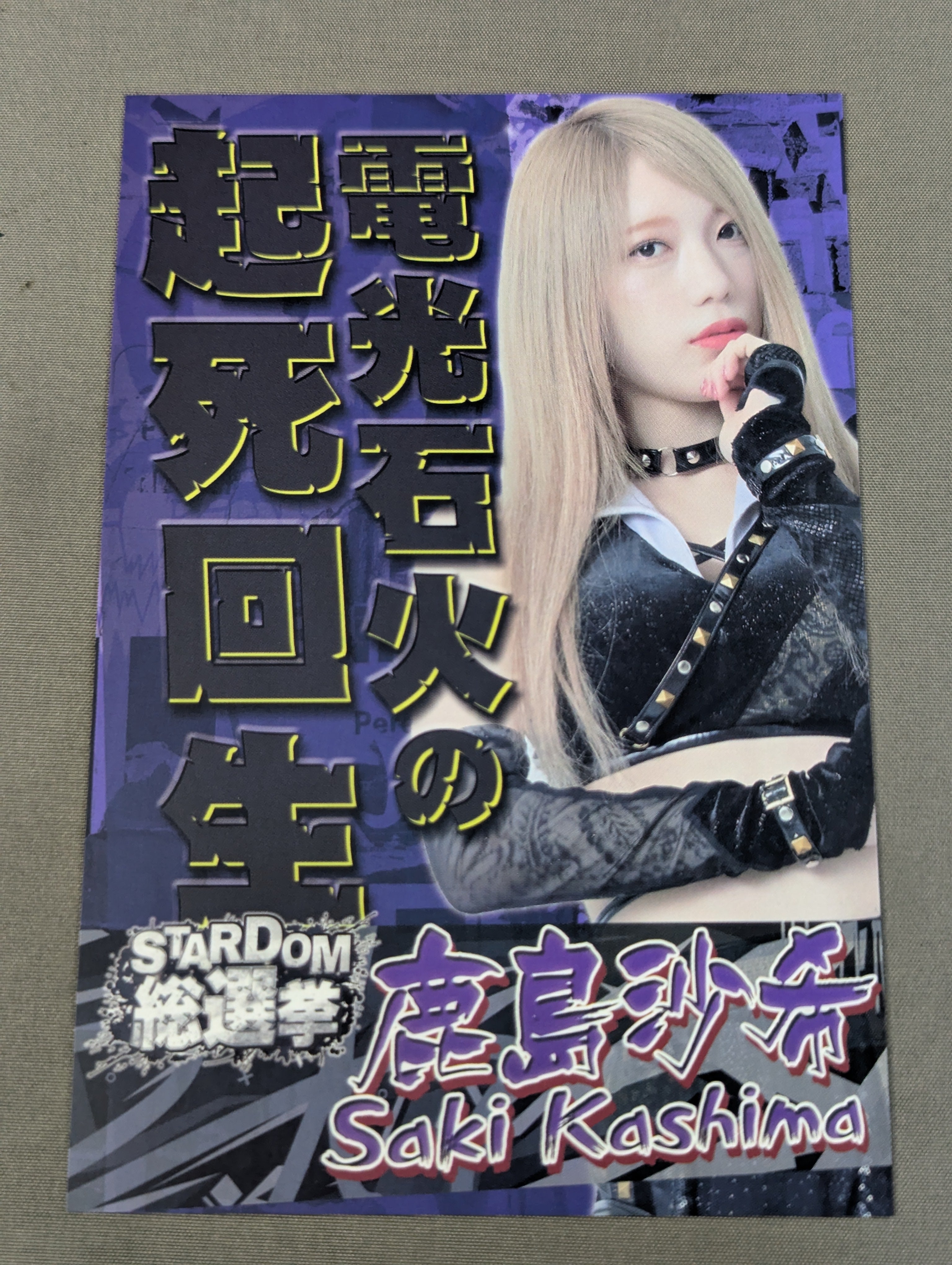 エ*ス様 貴重品 スターダム ☆ 鹿島沙希 名刺 business card 鹿島沙希 スターダム総選挙 ポストカード – 闘道館