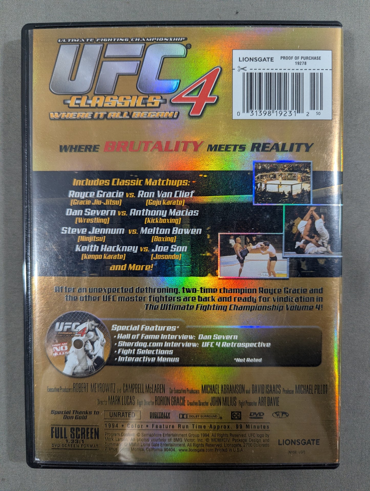 UFC CLASSICS 4 ★WHERE IT ALL BEGAN!★