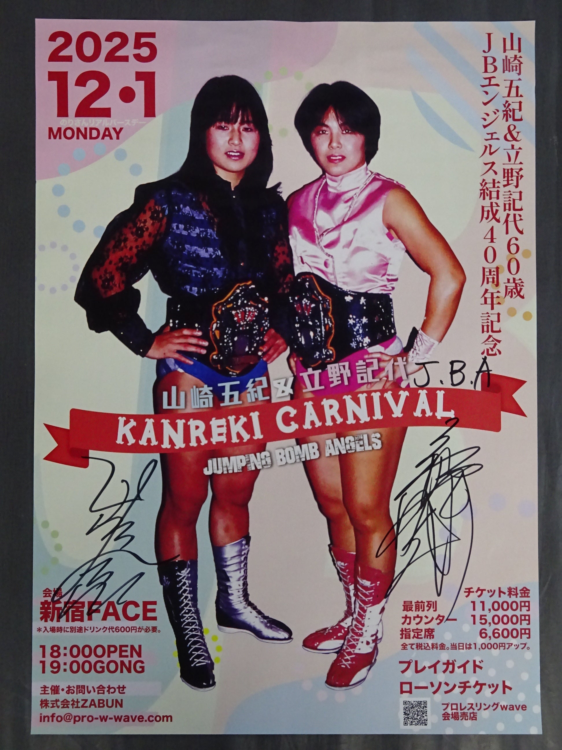 ☆直筆Wサイン入り☆ 山崎五紀＆立野記代 KANREKI CARNIVAL – 闘道館